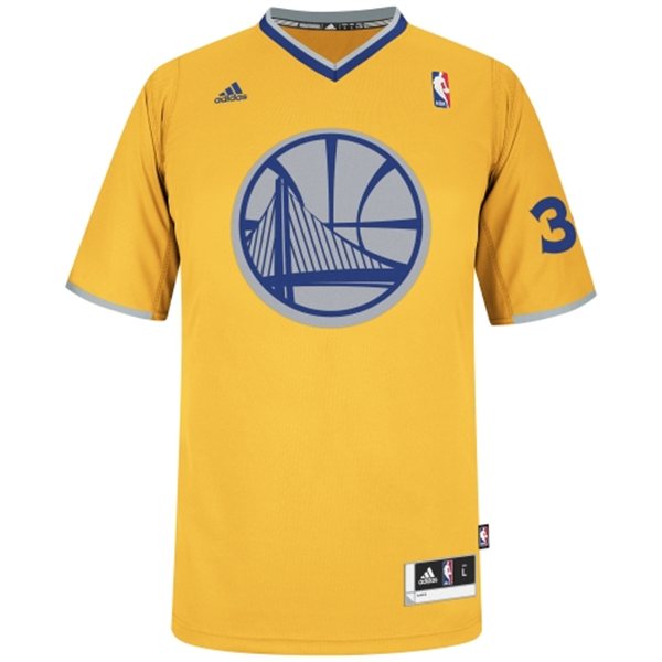 Men's  Stephen Curry 2013 Christmas Day Yellow Jersey